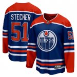 Camiseta Hockey Edmonton Oilers Troy Stecher Primera Premier Breakaway Azul