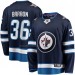 Camiseta Hockey Winnipeg Jets Morgan Barron Primera Premier Breakaway Azul