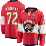 Camiseta Hockey Florida Panthers Sergei Bobrovsky Primera 2024 Stanley Cup Champions Breakaway Rojo