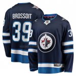 Camiseta Hockey Winnipeg Jets Laurent Brossoit Primera Premier Breakaway Azul